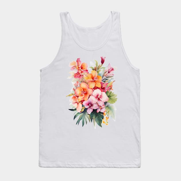 Tropical Paradise Watercolor flowers Vol.08 Tank Top by srattha